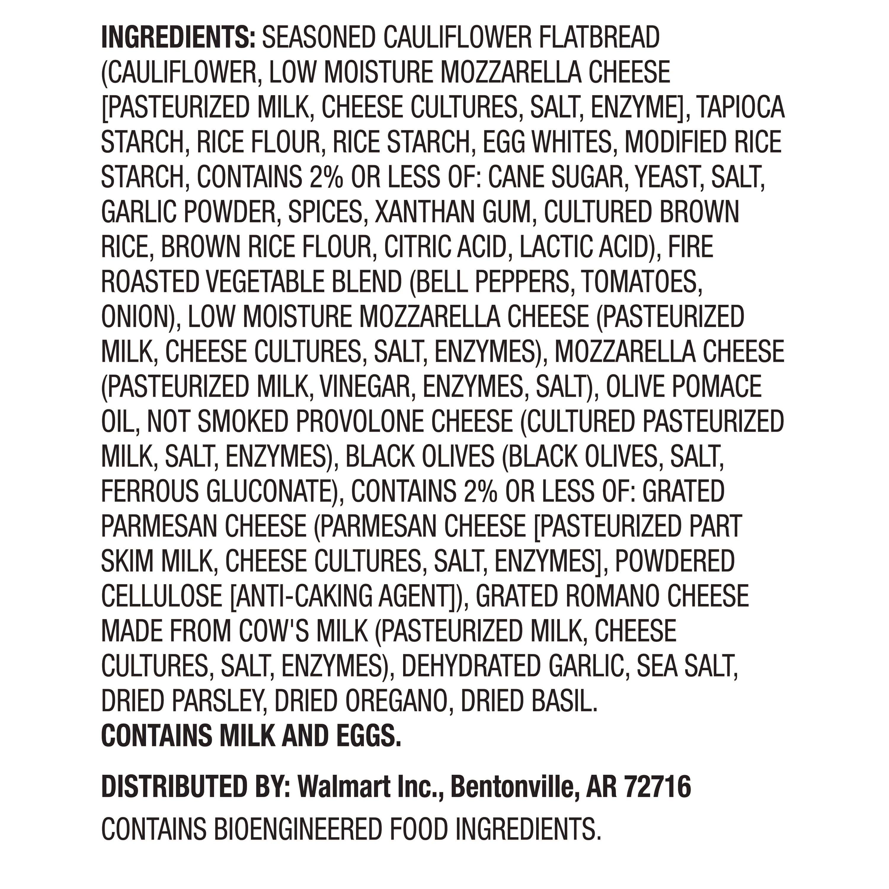 Marketside Fire Roasted Vegetable Flatbread Pizza with Cauliflower Crust, 12.25 oz