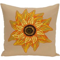 Simply Daisy 16" x 16" el girasol feliz Flower Print Pillow