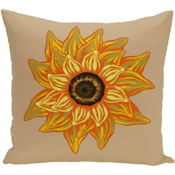 Simply Daisy 16" x 16" el girasol feliz Flower Print Pillow