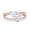 Rose, variant on Simulated Cubic Zirconia Size-5 Heart Promise Ring Double Heart Created White Opal 925 Sterling Silver