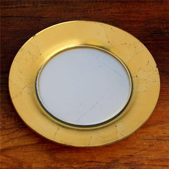 Grenade Rouge 4982-1 Gilt Eclipse Assiettes à Salade, Argent et Or - Ensemble de 4