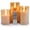 Gold, variant on WYZworks LED Metallic Mirrored Tinted Gold Glass Flickering Dimmable Flameless Candles - Set of 3 with Remote Control