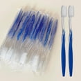thumbnail image 1 of 50 Pcs Manual Toothbrushes Bulk, Disposable Toothbrushes Individually Wrapped for Travel, Homeless, Bnb (Blue), 1 of 6