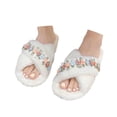thumbnail image 3 of Gaexia Fuzzy Slippers Women,Fashionable Slippers Cozy Floral Slippers Warm Indoor Soft Bottom Footwear for Comfort and Style,Funny Slippers, 3 of 7