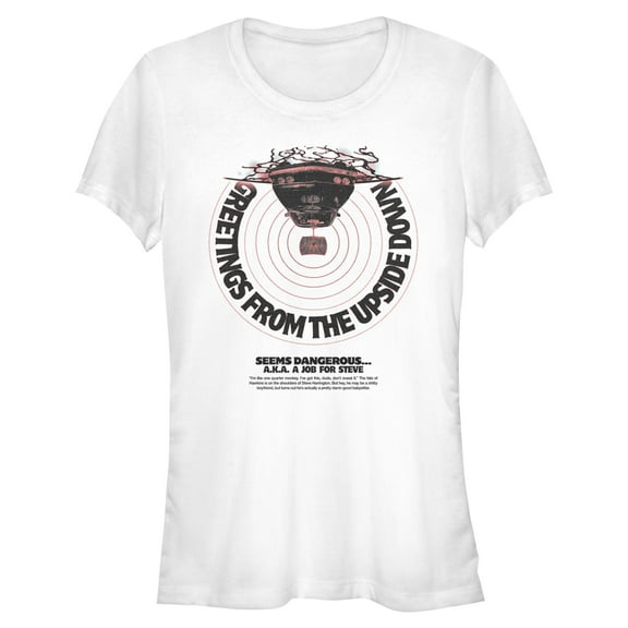 Netflix Juniors' Stranger Things Dangerous Greetings From The Upside Down T Shirt