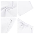 thumbnail image 6 of Linen Boho Shorts for Men Drawstring Summer Linen Shorts Cozy Elastic Waist Shorts White 2XL, 6 of 8