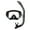 Black, variant on Tusa Serene Adult Mask & Dry Snorkel Set