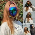 thumbnail image 3 of EIMELI Face Protective Mirror Sunglasses With Anti-droplet Windproof Function Oversize Goggles for Men and Women, 3 of 5