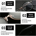 thumbnail image 4 of KOOSUFA Metal Round Blue Light Blocking Reading Glasses 3.50 Women Men Stylish Eyeglasses Readers Eyewear Transparent Brown, 4 of 8