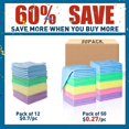 thumbnail image 2 of Microfiber Cleaning Cloths-50 Pack, Microfiber Towels Bulk, Towels for Cars & Home, Cleaning Rags 5 Colors Assorted (12x12 inches), 2 of 4