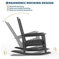 thumbnail image 4 of Danolapsi Outdoor Adirondack Rocking Chair, All Weather HDPE Fire Pit Chair with Wide Back, 380LB Weight Capacity Outdoor Lounger Rocking Fire Pit Chair for Patio, Garden, Backyard, Lawn Deck, 4 of 8