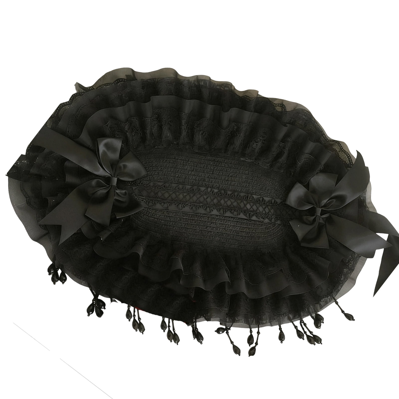 Comfortable Unisex Lace Bonnet Cap Odorless Natural Fiber Headwear For Sensitive Skin Indoor Outdoor Activities