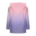 thumbnail image 5 of FNFHFY Hoodies for Women Color Block Hooded Sweatshirt Cozy Knit Sweater Pullovers Loose Drop Shoulder Hoodie, 5 of 7