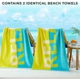 thumbnail image 3 of 100% Cotton Jacquard 2 Pack 30" x 60" Printed Beach & Pool Towels, 3 of 9