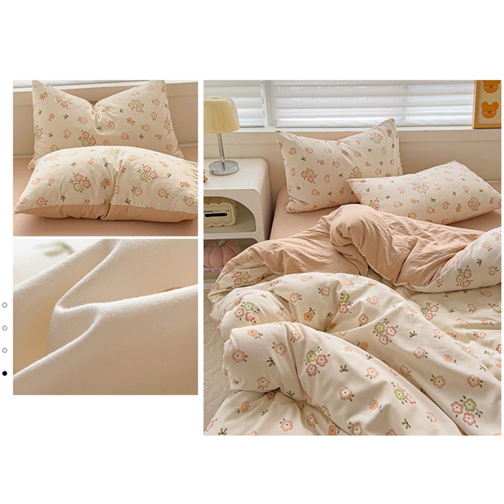 Cotton 4 Pieces Bed Set Temperature Regulating Nursery Bedding for Toddlers and Kids
