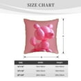 thumbnail image 4 of Haiem Pink Balloon Puppy Art Print Velvet Soft Solid Decorative Square Throw Pillow Covers Set with Elegant Piping Christmas Cushion Case for Sofa Bedroom Car-20"x20", 4 of 8