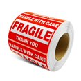 thumbnail image 2 of YAOMOBB Fragile Shipping Label Red White Fragile Sticker Handle with Care Self adhesive Rectangle Shipping Warning for Package Box, 2 of 5