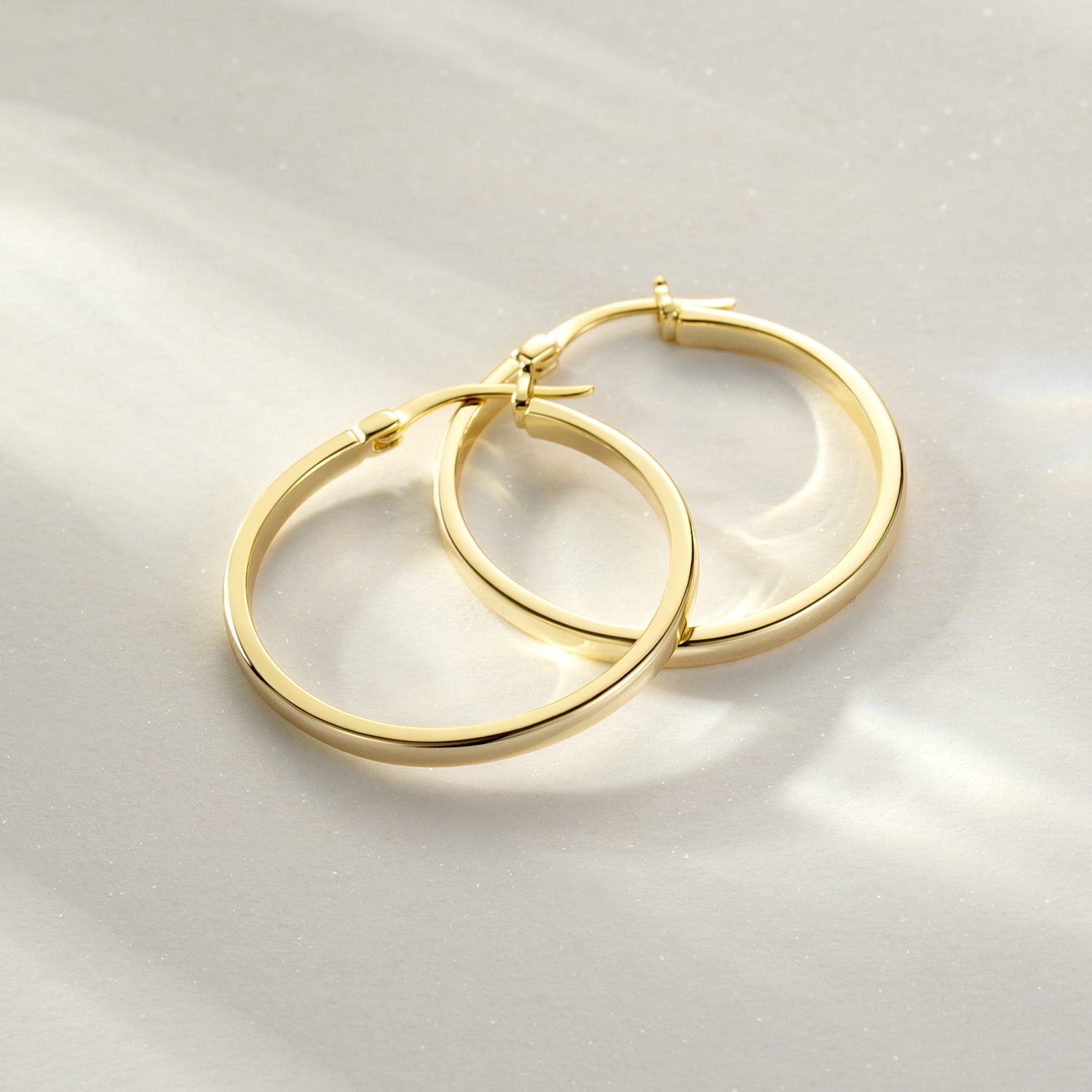 14K Gold Hoop Earrings for Women Lightweight 30mm Large Gold Hoops 14 Karat Gold Plated Earrings for Everyday Wear Elegant Earrings for Women Gift