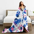 thumbnail image 5 of DouZhe Ultra-Soft Micro Fleece Lightweight Flannel Bed Blanket, Graffiti Camouflage Print Cozy Warm Throw Blankets, 50"x40", 5 of 7
