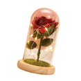 thumbnail image 2 of Rosa simulada Fernando Flor artificial iluminada con ramo de base decoración para el hogar, 2 of 8
