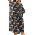 thumbnail image 4 of Xoenoiee Horse Print Women's UPF 50+ Swim Cover Up Sun Protection Lightweight Boho Kimono Cardigans Short Sleeve Beach Cover Ups for Women, 4 of 7