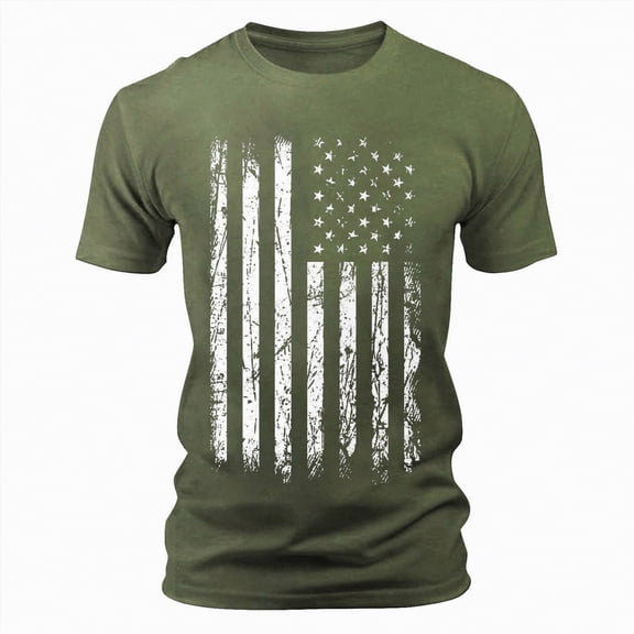 Rotm Fourth Of July Independence Day T Shirt Adult Short Sleeve Crew T-Shirt for Crafting Blue,3XL