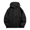 thumbnail image 2 of Hiking Jackets for Men 2025 Lightweight Casual Long Sleeve Zip Up Hooded Jacket with Pockets Outerwear Coat, 2 of 4