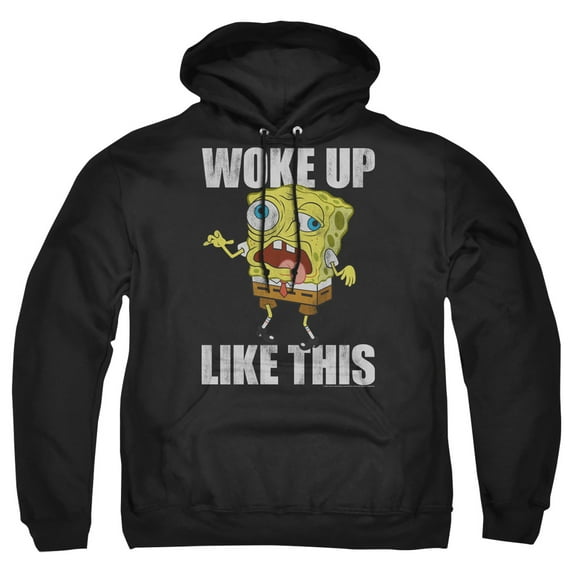 Spongebob Woke Up Like This Meme Unisex Adult Pull-Over Hoodie
