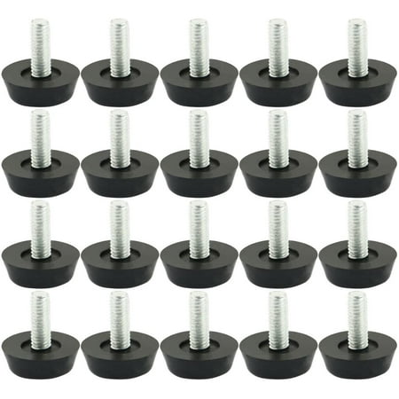 

20pcs Furniture Leveling Feet Adjustable Foot Furniture Glider Leg Table Chair Base Floor Protector Screw Glides 18mm x M6 x 20mm