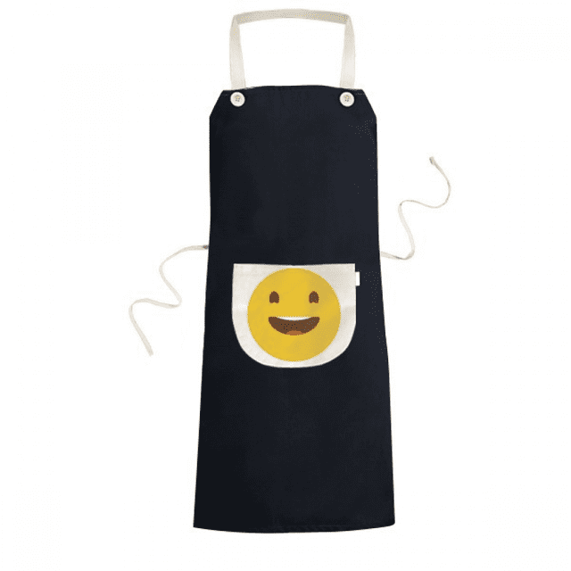 Tablier Dessin Animé Visage Mignon Joyeux Rire en Ligne Paréo Cuisine Poche
