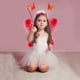 thumbnail image 4 of Txlixc Vestido de princesa hada de niña, alas brillantes de mariposa con varita mágica y Banda de cabeza Txlixc moda, 4 of 5