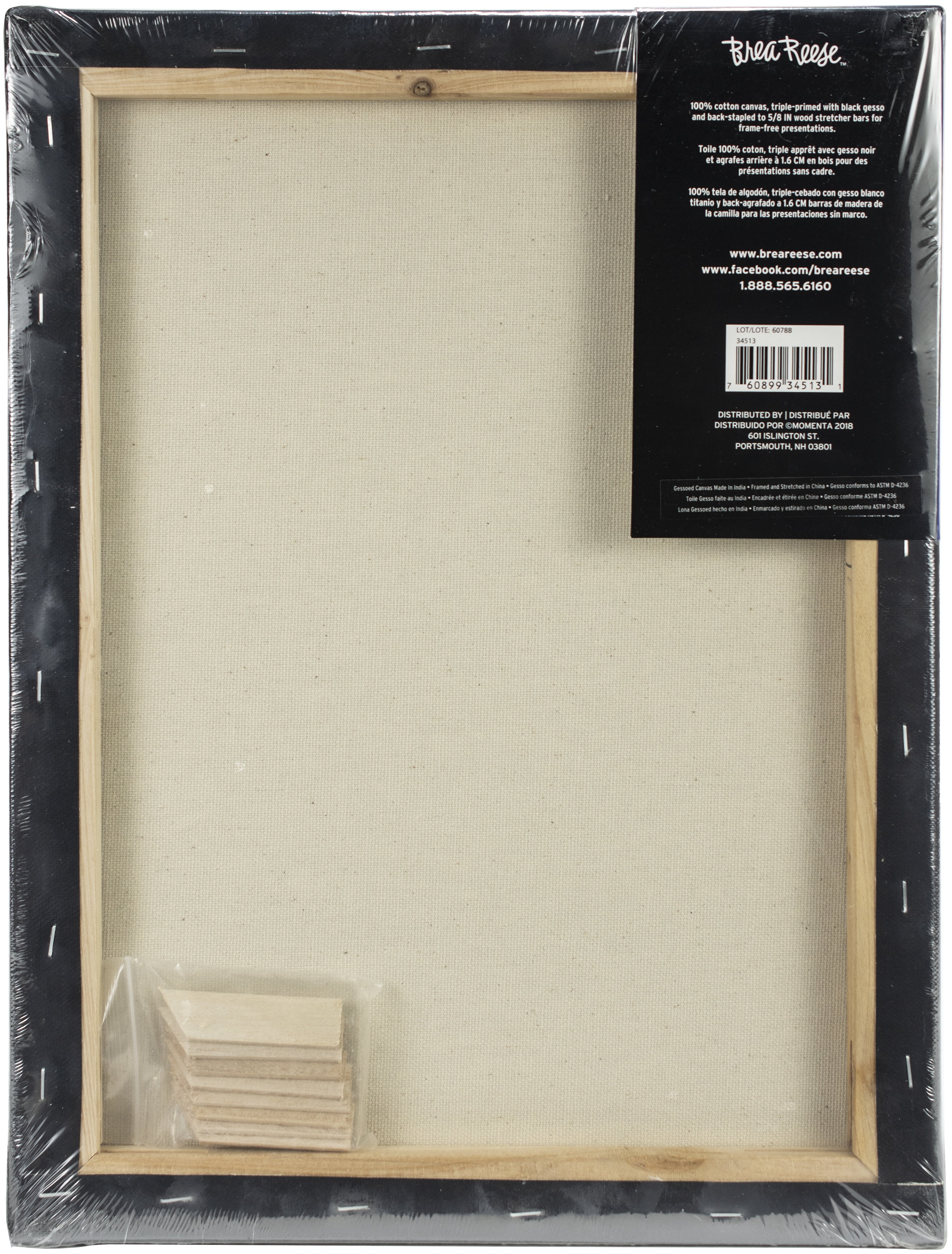 Momenta Inc Brea Reese Professional Series: 12 X 16", 2 pc: Black Canvas