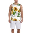 thumbnail image 4 of Easygdp Plump Sunflower And Sketch Men's Mesh Basketball Jersey Quick Drying Sleeveless Shirts Fitted Muscle Tank Tops Sport Round Neck T-Shirt - Medium, 4 of 9