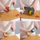 thumbnail image 4 of Bewildely Utensilios de cocina Peladores de frutas y verduras convenientes y eficientes Cuchillo ancho Multifuncional Ligero Cocina y Comedor verde oscuro, 4 of 6