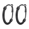 thumbnail image 1 of Pendientes de aro negros PROSTEEL para mujer 40 mm, 1 of 7