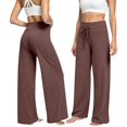 thumbnail image 4 of Endives Women's Casual Pants Loose Trousers High Waist Drawstring Comfortable Leisure Pyjama Bottoms Loose Work Jogging Bottoms Yoga Pants, 4 of 5