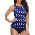 thumbnail image 2 of TIMIFIS Tankinis 2 Pcs pour Femmes avec Shorts Garçon, Haut de Tankini Athlétique, Maillots de Bain, 2 of 5
