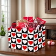thumbnail image 4 of M Large Valentine's Day Gift Basket Empty Storage Organizer Kid Room Décor (Checkered Red And White Heart), 4 of 7