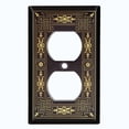 thumbnail image 2 of Metal Light Switch Plate Cover Elegant Victorian Floral Frame Black FRA061, 2 of 13