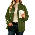 thumbnail image 3 of Tqcoqu Stand Collar Zip Up Jacket for Women, Long Sleeve Loose Casual Sweatshirt Cardigan with Patch Pocket, 2026 Fall Trendy Outfit, 3 of 9
