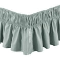 thumbnail image 3 of Solid Color Bedding Elastic Bed Apron Dust Proof Bedspread Non-Slip Bed Skirt *Grey, 3 of 8