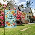 thumbnail image 4 of Garden Flag Hello Sunshine with Colorful Sunflowers and Daisies Double Sided Polyester Decorative Yard Flag for Outdoor Patio Lawn Decor 12.5x18 Inch Floral Spring Summer Welcome Banner#22661, 4 of 6