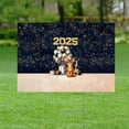 thumbnail image 2 of Happy New Year Abyssinian Welcome 2025 Balloon Firework Party Yard Sign Cat Lover Kitten Owner Gifts Outdoor Home Lawn Garden Porch Decor - 01014, 2 of 5