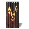 thumbnail image 1 of Cortina de ducha ABPHQTO Calabaza Tela de Halloween Decoración de baño Set con ganchos 90x180 cm, 1 of 2