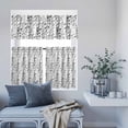 thumbnail image 6 of 3 Piece Kitchen Curtains and Valances Set Black Grey Botanical Cafe Curtains 24 Inch Length Spring Floral Summer Farmhouse Valance & Tier Curtain for Living Room Bedroom Window 54"x18"+27"x24"*2, 6 of 6
