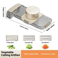 thumbnail image 4 of Rallador de verduras multifuncional Fiudx con varias cuchillas picadora de verduras eficiente con práctico recipiente, 4 of 5