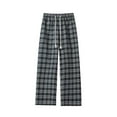thumbnail image 3 of Vintage Plaid Flared Bell Bottom Lounge Trousers Pants for Man Fall Summer Loose Fit Trousers Pants Man 2025 Clothes, 3 of 4
