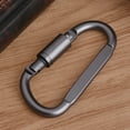 thumbnail image 6 of Twist Lock Carabiner Clips, Auto Locking Heavy Duty D Ring Carabiners Clip for Climbing Rappelling, D Shaped Carabiner, 6 of 13