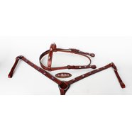 Ensemble Bride Western Cuir Pour Cheval – Lime Green – Collier De Poitrine Inclus – Taille Adulte