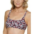 thumbnail image 3 of Tommy Hilfiger Womens Printed Ruffled Bikini Swim Top, 3 of 4